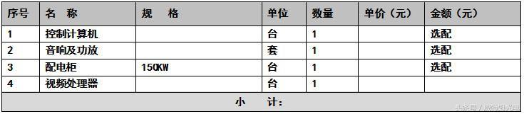 邻社配套设备报价单