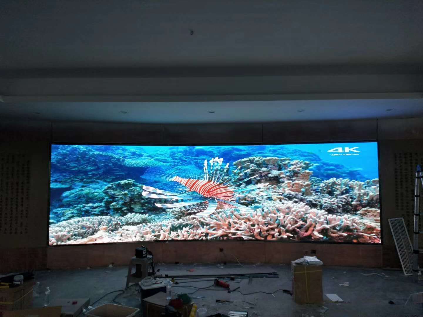 山东国际饭店会议室全彩4K高清室内LED电子显示屏